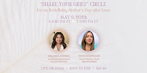 Immagine principale di "Share Your Grief" Circle: Redefining Mother's Day after Loss 