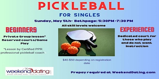 Primaire afbeelding van Long Island Pickleball (group lesson and game play)- singles