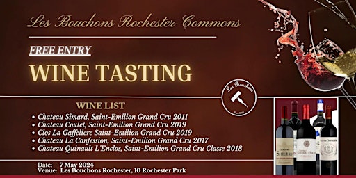 Hauptbild für Wine Tasting Event @ Les Bouchons Rochester Commons