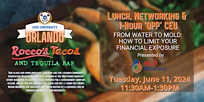 CAM U ORLANDO Complimentary Lunch and 1-Hour OPP  CEU at Rocco's Tacos primary image