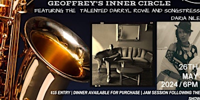 Imagem principal do evento Live Jazz @ Geoffrey's Inner Circle  ~ Darryl Rowe & Daria Nile  5/26/24