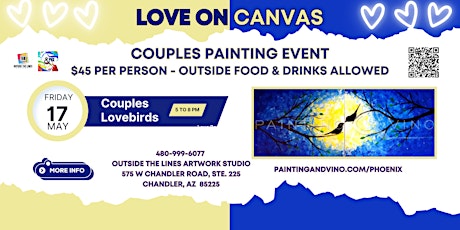 Love on Canvas - Couples Painting Event -  Couples Lovebirds