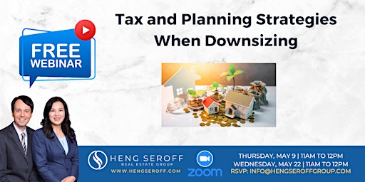 Imagen principal de FREE WEBINAR: Tax and Planning Strategies When Downsizing