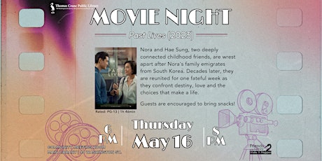 AAPI Heritage Month - Movie Night! Past Lives (2023)