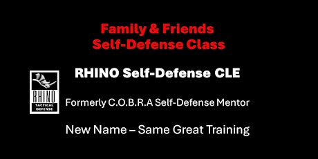 Family & Friends Self-Defense Class - Sunday, June 2, 2024