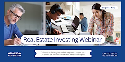 Attention Future And Current Real Estate Investors  - Live Webinar primary image