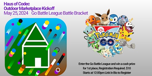 Imagem principal do evento Haus of Codec Marketplace : Go Battle League Battle Bracket