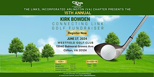 Hauptbild für 15th Annual Kirk Bowden Connecting Link Golf Fundraiser