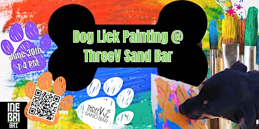 Hauptbild für Dog "Lick Painting" At  ThreeV Sandbar