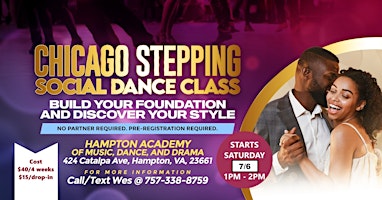 Imagem principal de Hampton - Beginners Chicago Stepping Partner Dance Class
