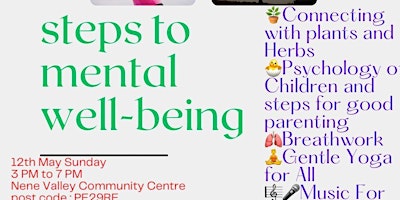 Imagem principal do evento Five steps towards your Mental Well Being