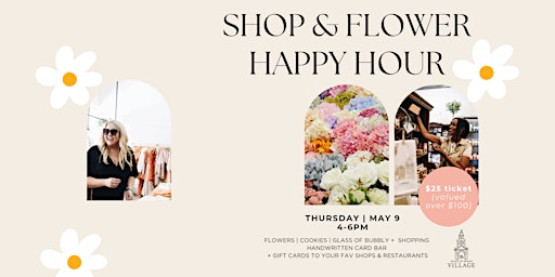 Primaire afbeelding van Shop and Flower Happy Hour