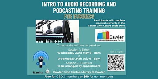 Hauptbild für Intro to Audio Recording and Podcasting Training for Business