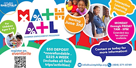 MATH ATL Summer Enrichment Program sponsored by Saint Philip AME Church