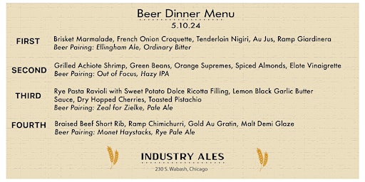 Industry Ales Beer Dinner primary image