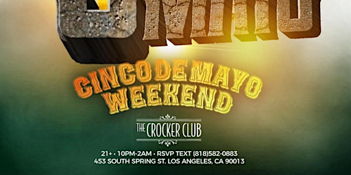 3 De Mayo @ Crocker Club LA 21+ | Reggaeton, HipHop, Latin Trap  primärbild
