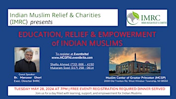 Primaire afbeelding van Education, Relief & Empowerment of Indian Muslims