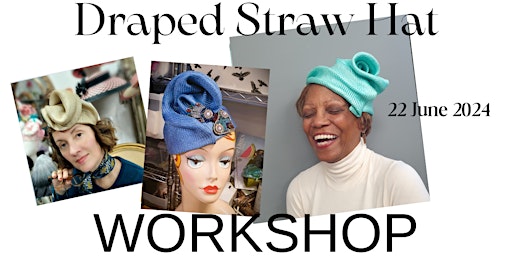 Handmade Draped Straw Hat  primärbild