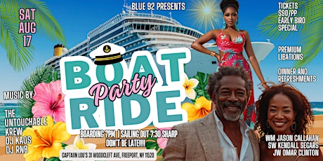 Blue 92 Presents: Annual Boat Ride Party