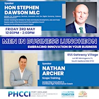 Primaire afbeelding van Men in Business Luncheon - Embracing Innovation In Your Business