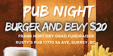 Graduation Fundraising Pub Night