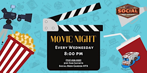 Movie Night at Social Beer Garden HTX  primärbild