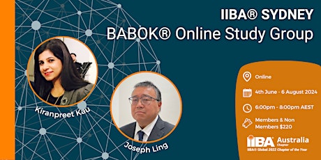 IIBA® Sydney - BABOK® Online Study Group primary image