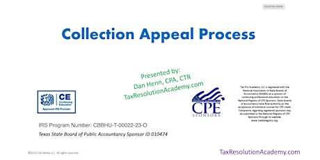 Collection Appeals Process