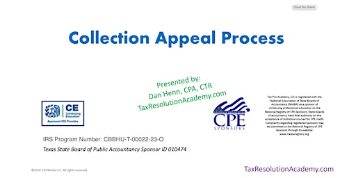 Image principale de Collection Appeals Process