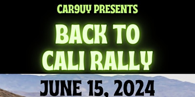 Back to Cali Rally primary image