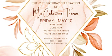 Celestine Thomas 81st Birthday Celebration