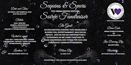 Imagem principal do evento Sequins & Spurs Soirée Fundraiser "The Urban Rodeo Edition"