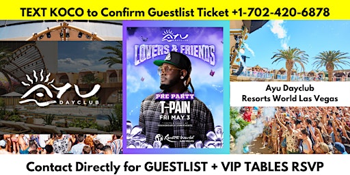 AYU Dayclub (Koco's Guestlist) Resorts World Pool Party T PAIN hiphop  primärbild