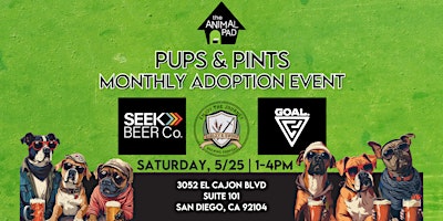 Pups & Pints: Monthly Adoption Event primary image