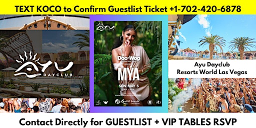 Hauptbild für AYU Dayclub (Koco's Guestlist) Resorts World KEYSHIA COLE MYA TANK RnB