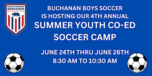 Buchanan  Summer Youth Co-Ed Soccer Camp primary image