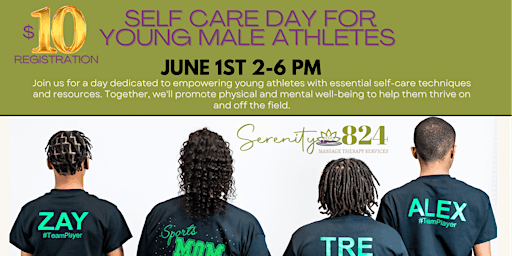 Image principale de Self Care Day For Young Male Athletes Registration