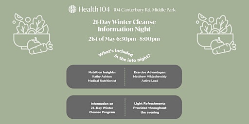Imagem principal do evento 21-Day Winter Cleanse - INFORMATION NIGHT