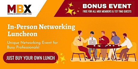 BONUS EVENT: Fairfax VA  In-Person Networking
