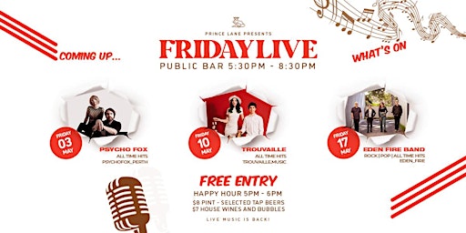 FRIDAY LIVE AT PRINCE LANE primary image