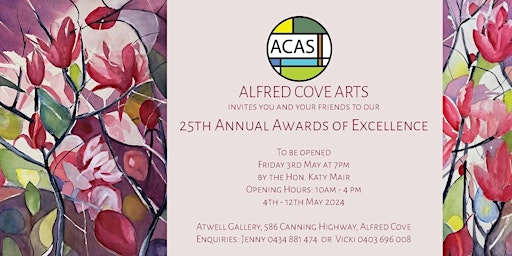 Primaire afbeelding van Alfred Cove Arts 25th Annual Awards of Excellence - Opening Night