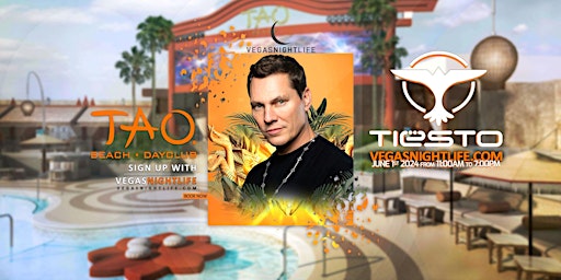 Imagem principal do evento Tiesto | Saturday | TAO Beach Pool Party Vegas