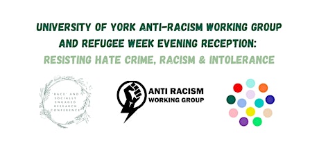 Resisting Hate Crime, Racism & Intolerance: ARWG & RW Evening Reception