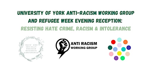 Resisting Hate Crime, Racism & Intolerance: ARWG & RW Evening Reception primary image