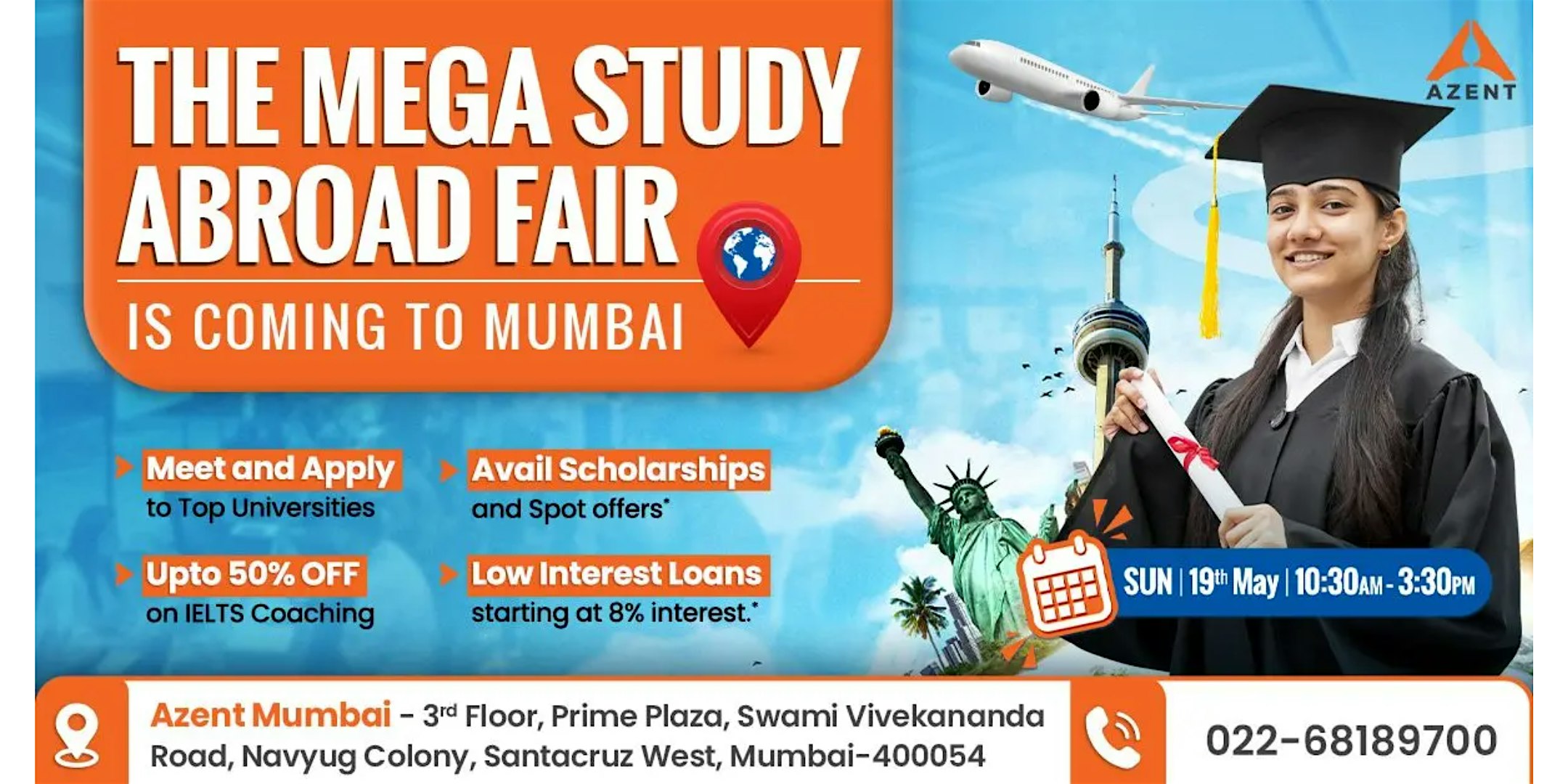 Azent Mega Study Abroad Fair In Mumbai (USA | CAN)