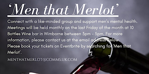 Immagine principale di 'Men that Merlot'- Networking Event- Supporting Men's mental health. 