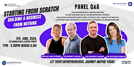 Starting From Scratch : Local Entrepreneurs Panel Q & A Evening