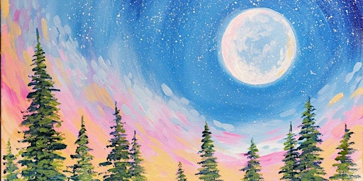 Imagem principal do evento Moon Over the Forest - Paint and Sip by Classpop!™