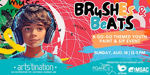 Image principale de Brushes and Beats: A Go-Go Themed Youth Paint & Sip (August)