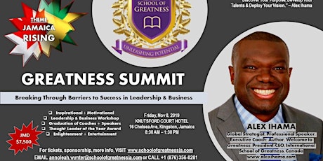 Greatness Summit - Breaking through Barriers to Leadership & Business primary image